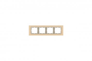 Фотография товара 'Simon 82947-68 Рамка на 4 поста, дерево, клен/шампань, S82N'