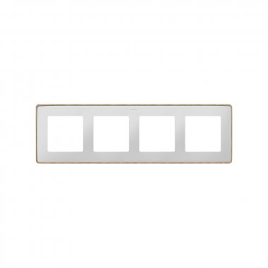 Фотография товара 'Simon 8201640-270 Рамка на 4 поста, белый/дерев.бук, S82D'