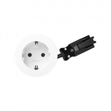Фотография товара 'Simon 43101002-130 Врезная розетка Schuko 2P+E, QC подключение'