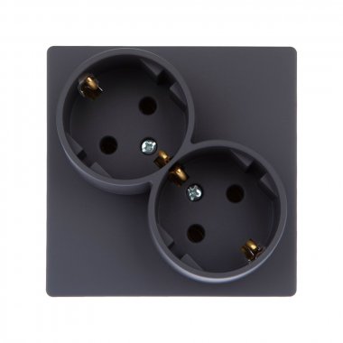 Фотография товара 'Simon 2450459-038 Розетка двойная Schuko 2х2Р+Е, 16A 250В'