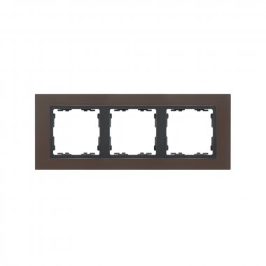 Фотография товара 'Simon 82837-38 Рамка на 3 поста, металл, свинец/графит, S82N'