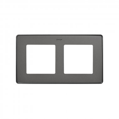 Фотография товара 'Simon 8201620-496 Рамка на 2 поста, мат.титан/металл.хром, S82D'
