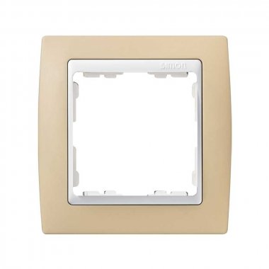 Фотография товара 'Simon 82611-31 Рамка на 1 пост, кремовый/белый, S82'