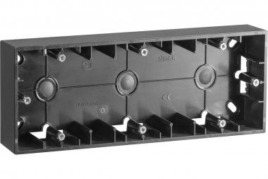 Фотография товара 'Simon 1590753-038 Коробка подъемная на 3 поста, графит, S15'