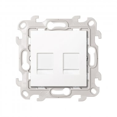 Фотография товара 'Simon 2450593-030 Розетка информационная 2xRJ45 Cat.5e UTP'
