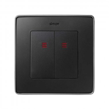 Фотография товара 'Simon 82025-38 Клавиша двойная для вык-ля с красной подсв., графит, S82'