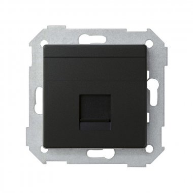 Фотография товара 'Simon 8200005-098 Накладка прямая со шторкой и суппортом на 1 разъем RJ45'