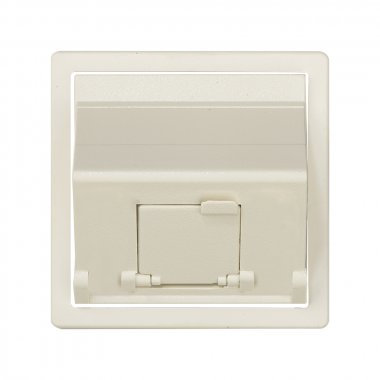 Фотография товара 'Simon 82578-31 Накладка наклонная с суппортом на 1 разъем RJ45 со шторкой'