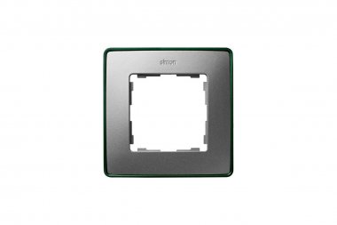 Фотография товара 'Simon 8201610-253 Рамка на 1 пост, мат.алюминий/металл.зеленый, S82D'