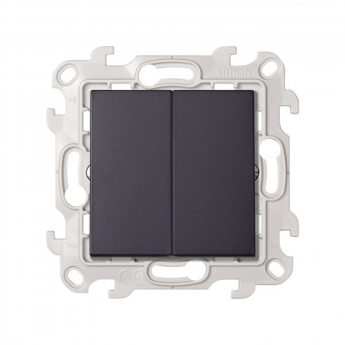 Фотография товара 'Simon 2410151-038 Двухклавишный кнопочный выключатель, 10A 250В'