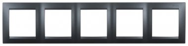 Фотография товара 'Simon 1500650-038 Рамка на 5 постов, графит, S15'