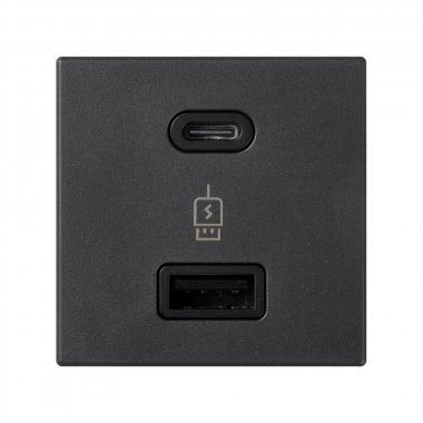 Фотография товара 'Simon K126F-14 Зарядное устройство USB A+C 18W, 230В'