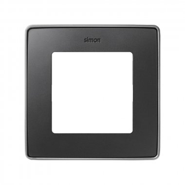 Фотография товара 'Simon 8201610-240 Рамка на 1 пост, графит/металл.алюминий, S82D'