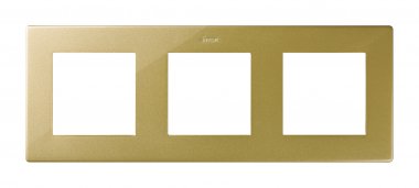 Фотография товара 'Simon 2400630-166 Рамка на 3 поста, мат.золото, S24'