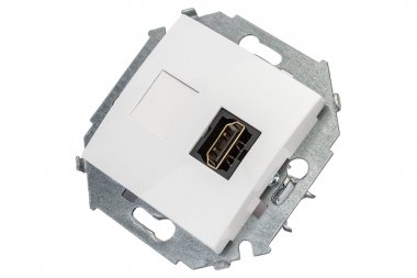 Фотография товара 'Simon 1591407-030 Розетка HDMI v1.4, белый, S15'