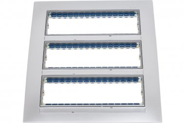 Фотография товара 'Simon 82852-33 Рамка на 24 узких мех-ма, 3 ряда, алюминий, S82Centr'