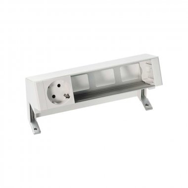 Фотография товара 'Simon 42401000-130 Настольный x4 розеточный блок, 1х2P+E, 3 пустых модуля'