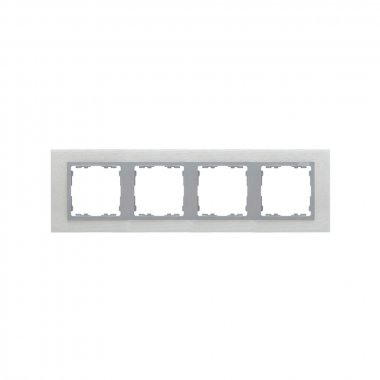 Фотография товара 'Simon 82947-34 Рамка на 4 поста, металл, мат.сталь/алюминий, S82N'