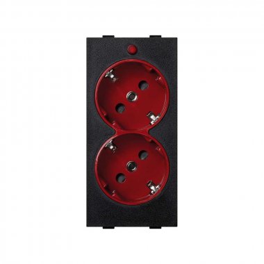 Фотография товара 'Simon S1-6-14 Розетка двойная со шторками Schuko 2Р+Е 16A 250В~'