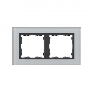Фотография товара 'Simon 82827-35 Рамка на 2 поста, стекло, серый/графит, S82N'