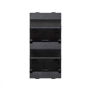 Фотография товара 'Simon S80C-14 Модуль S наклонный на 4 разъема RJ45 со шторками'