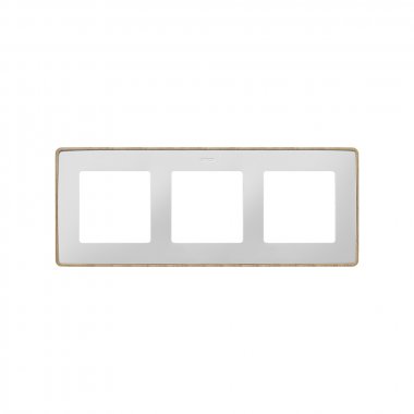 Фотография товара 'Simon 8201630-270 Рамка на 3 поста, белый/дерев.бук, S82D'