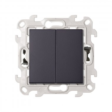 Фотография товара 'Simon 2420398-038 Двухклавишный выключатель, 10AX 250В~ P&Go'