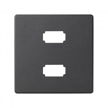 Фотография товара 'Simon 8201090-038 Накладка для розетки 2хUSB 2.0, графит, S82'