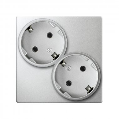 Фотография товара 'Simon 2450459-033 Розетка двойная Schuko 2х2Р+Е, 16A 250В'