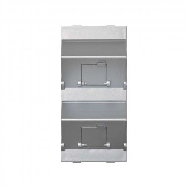 Фотография товара 'Simon S80B-8 Модуль S наклонный на 2 разъема RJ45 со шторками'