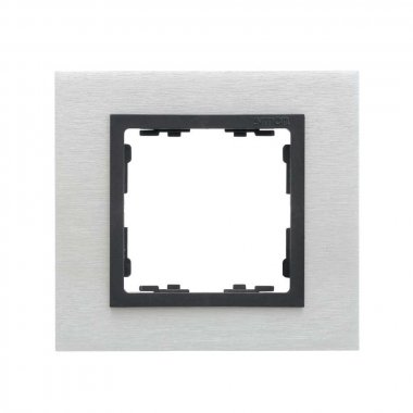 Фотография товара 'Simon 82817-31 Рамка на 1 пост, металл, мат.сталь/графит, S82N'