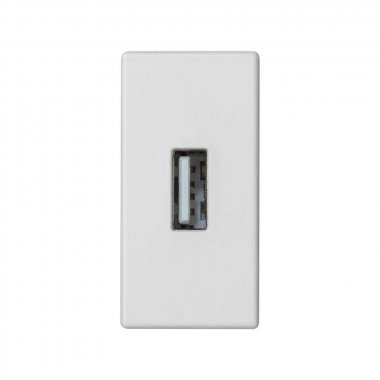 Фотография товара 'Simon K128B-9 Розетка узкая USB 2.0 (передача данных), белый, K45, Connect'