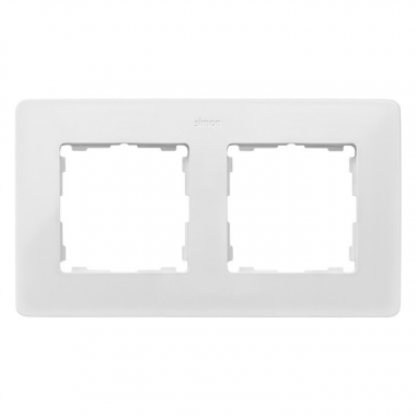 Фотография товара 'Simon 8200620-200 Рамка на 2 поста, белый/черный, S82D'