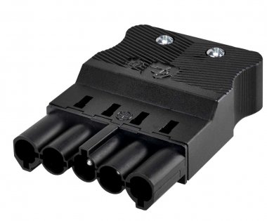 Фотография товара 'Simon CR5004-14 Разъем "папа" на кабель, 5 контактов, винт., графит, QC'