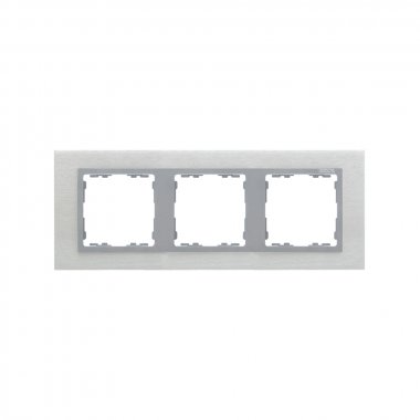 Фотография товара 'Simon 82937-34 Рамка на 3 поста, металл, мат.сталь/алюминий, S82N'