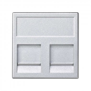 Фотография товара 'Simon KB76-8 Накладка прямая на 2 разъема RJ45 со шторками'