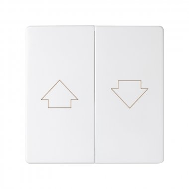 Фотография товара 'Simon 8200028-090 Клавиша двойная для выкл-ля жалюзи с блок. и пикт."Стрелки"'