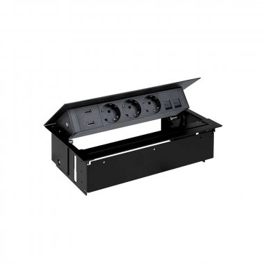 Фотография товара 'Simon 45523020-138 Врезной x5 розеточный блок, планка, 3x2P+E, USB A+A з/у, 2xRJ45'