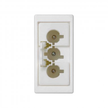 Фотография товара 'Simon K121A-9 Розетка узкая QC "папа" 2P+E, белый, K45, Connect'