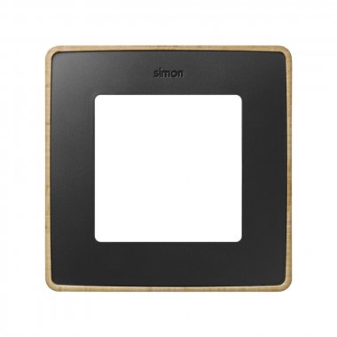 Фотография товара 'Simon 8201610-271 Рамка на 1 пост, графит/дерев.бук, S82D'