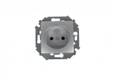 Фотография товара 'Simon 1591431-033 Розетка 2Р, 16A 250В~, алюминий, S15'