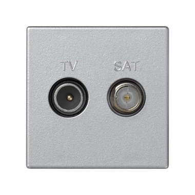 Фотография товара 'Simon K130A-8 Розетка TV+SAT, алюминий, K45, Connect'