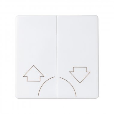 Фотография товара 'Simon 8200029-090 Клавиша двойная для выкл-ля жалюзи без блок. и пикт."Стрелки"'