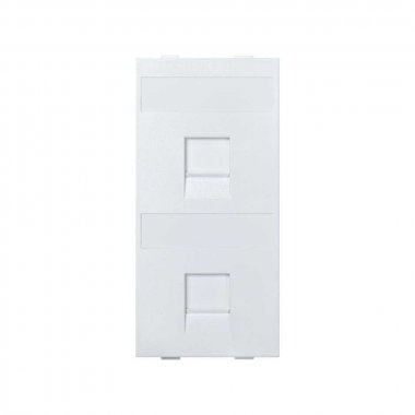 Фотография товара 'Simon S76B-9 Модуль S прямой на 2 разъема RJ45 со шторками'