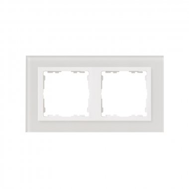 Фотография товара 'Simon 82627-30 Рамка на 2 поста, стекло, белый/белый, S82N'