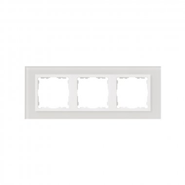Фотография товара 'Simon 82637-30 Рамка на 3 поста, стекло, белый/белый, S82N'