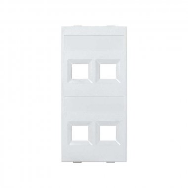 Фотография товара 'Simon S076C-9 Модуль S прямой на 4 разъема RJ45 без шторок'