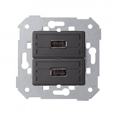 Фотография товара 'Simon 7501090-039 Розетка USB A+A 2.0 (передача данных), S75'