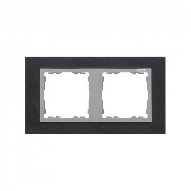 Фотография товара 'Simon 82927-38 Рамка на 2 поста, металл, черн.сталь/алюминий, S82N'