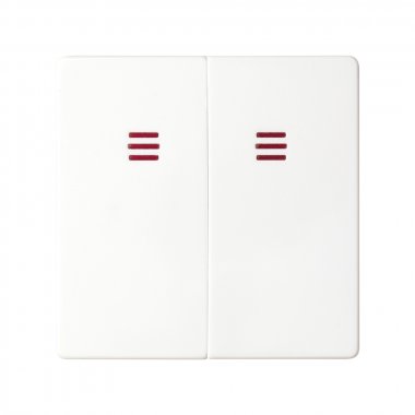 Фотография товара 'Simon 82025-30 Клавиша двойная для вык-ля с красной подсв., белый, S82'